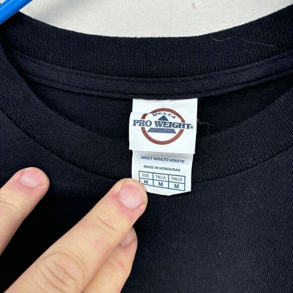 Mafia Little Italy New York City Vintage T Shirt Medium Black Cotton Y2K EUC - Picture 4 of 5